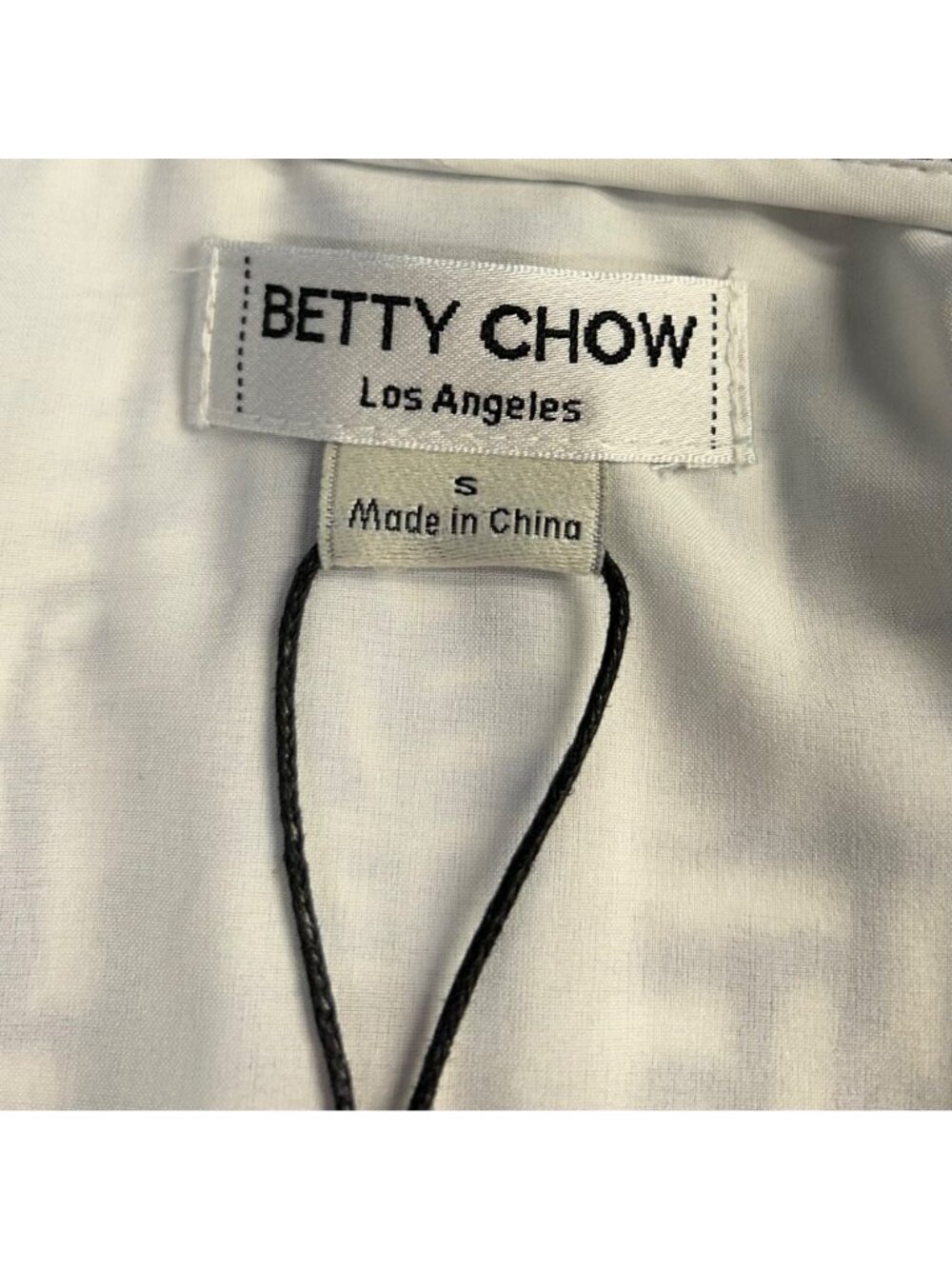 Betty Chow Womens Blue & White Chevron Pattern Open Front Jacket - Size S - Picture 13 of 16